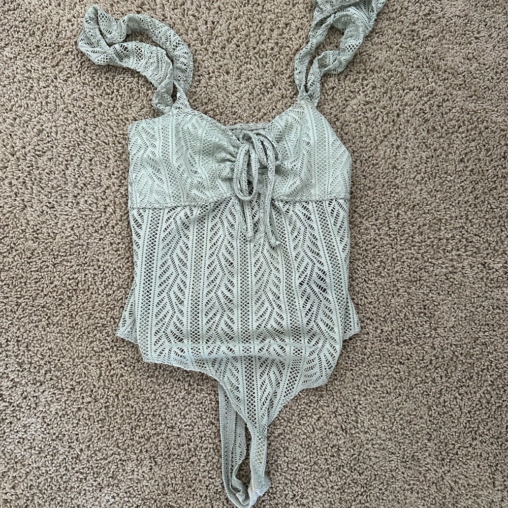Green Lace Bodysuit